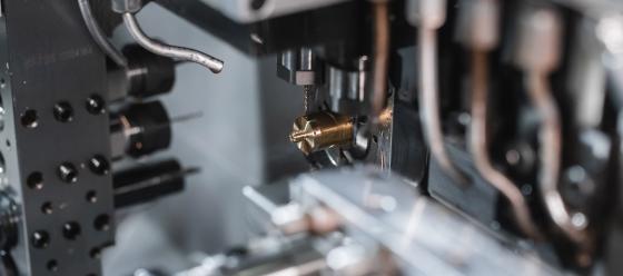 Swiss machine programmed by ESPRIT